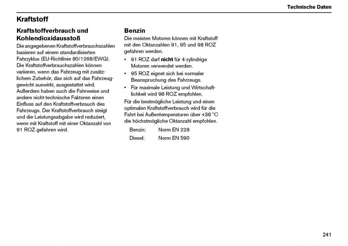 Volvo XC70 Cross Country I 1 Handbuch / page 242