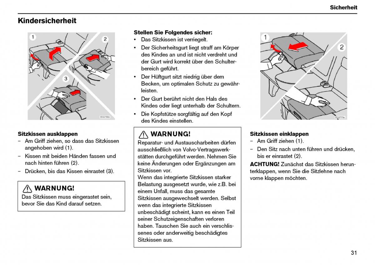 Volvo XC70 Cross Country I 1 Handbuch / page 32