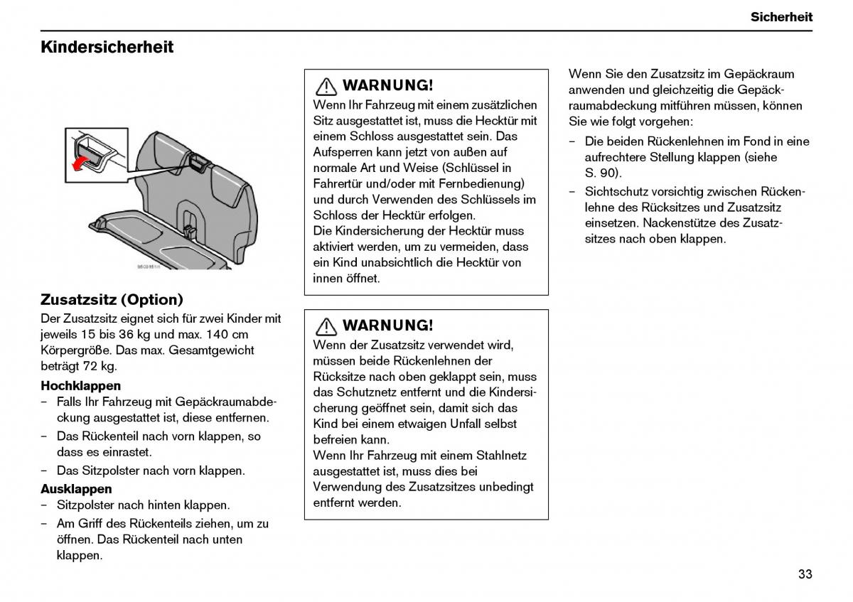 Volvo XC70 Cross Country I 1 Handbuch / page 34