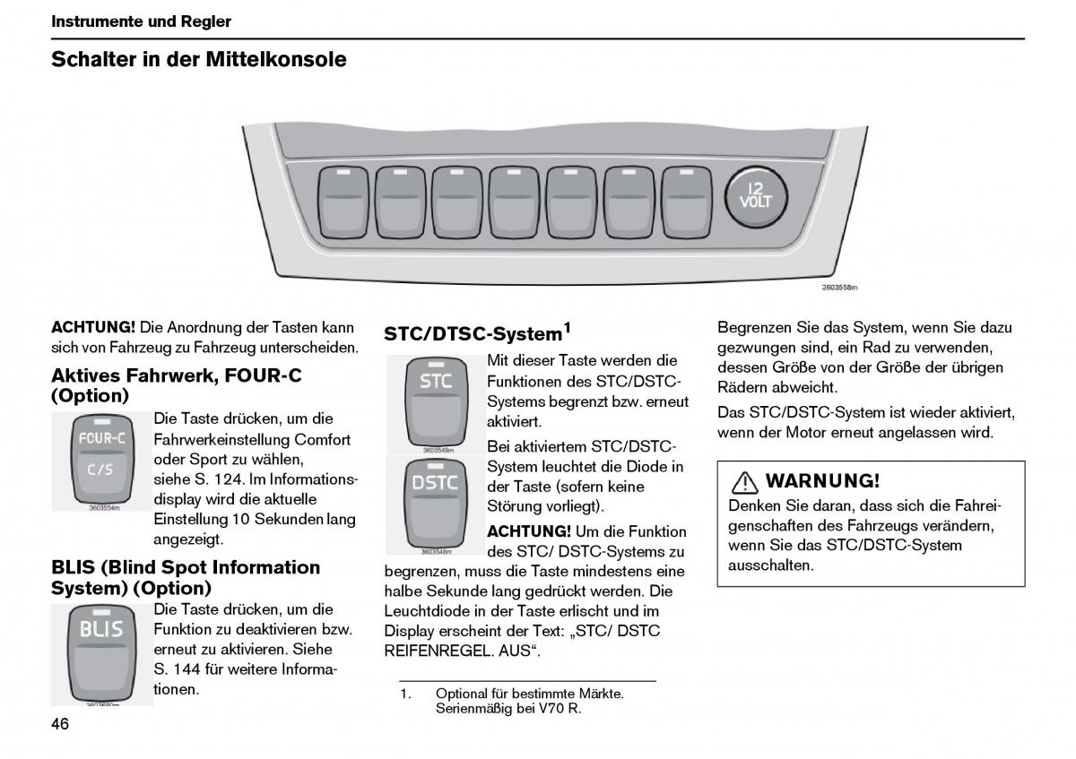 Volvo XC70 Cross Country I 1 Handbuch / page 47