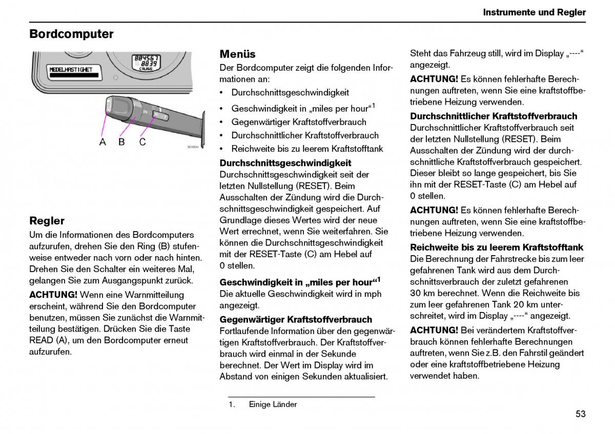 Volvo XC70 Cross Country I 1 Handbuch / page 54