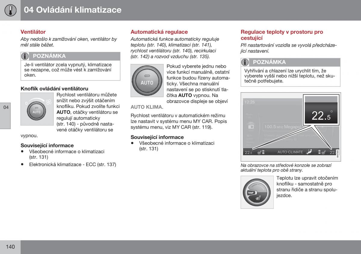 Volvo XC70 Cross Country II 2 navod k obsludze / page 142