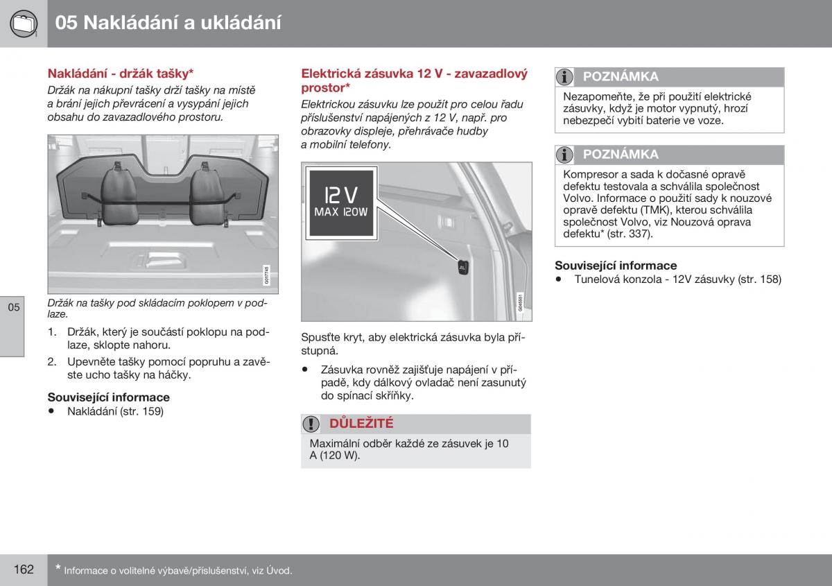 Volvo XC70 Cross Country II 2 navod k obsludze / page 164