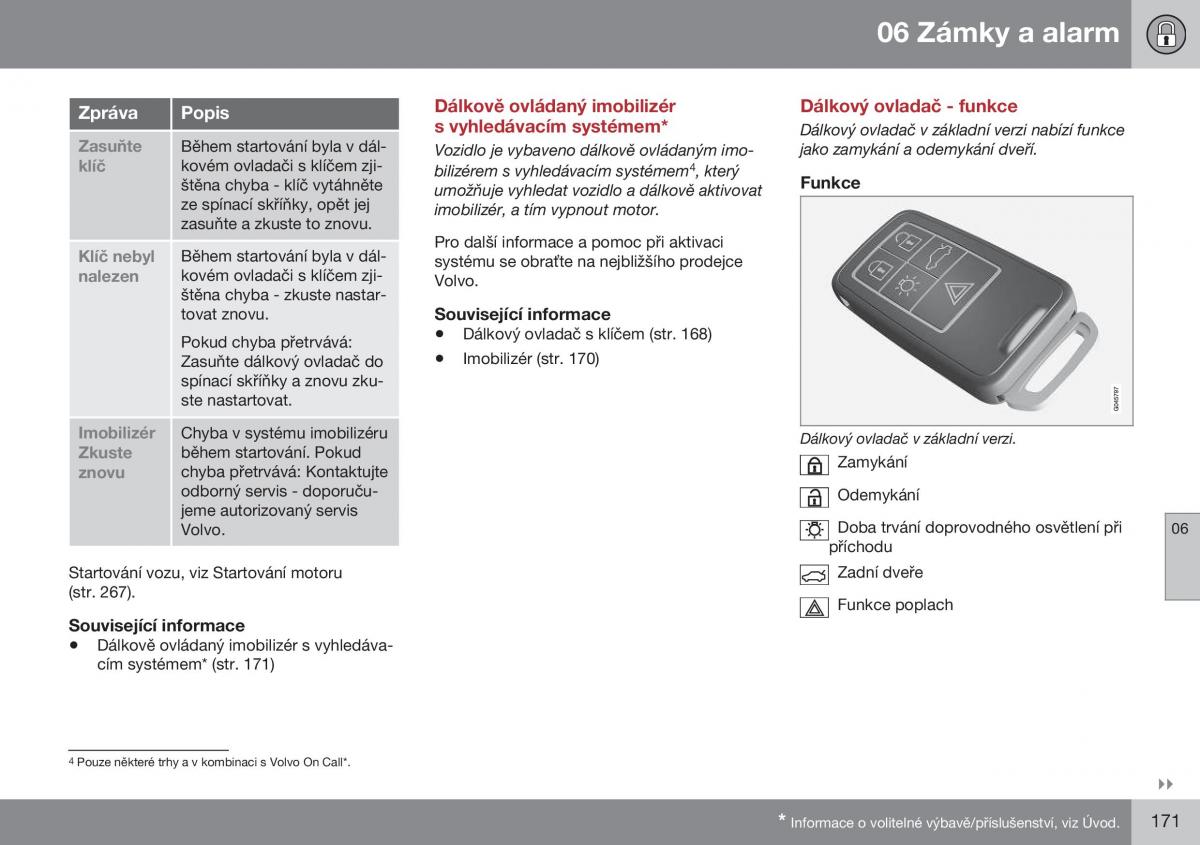 Volvo XC70 Cross Country II 2 navod k obsludze / page 173