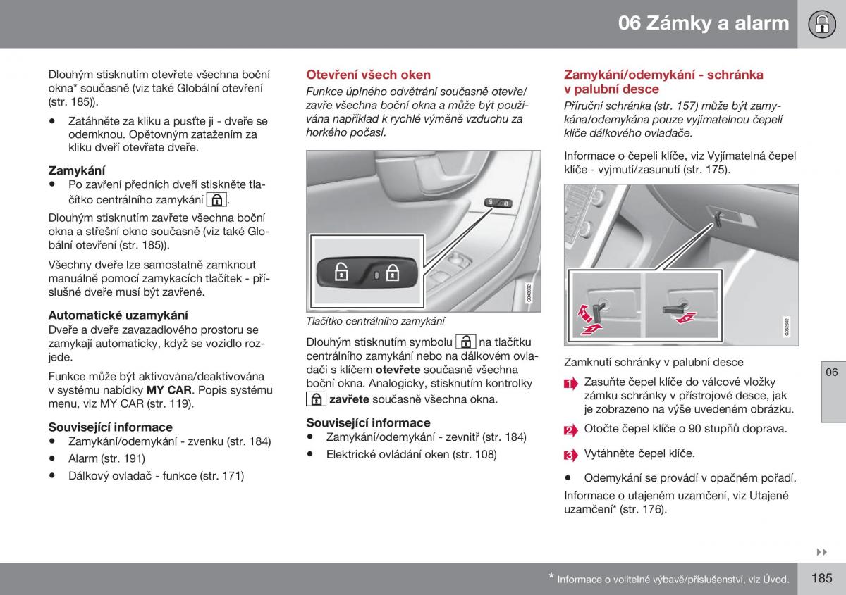 Volvo XC70 Cross Country II 2 navod k obsludze / page 187