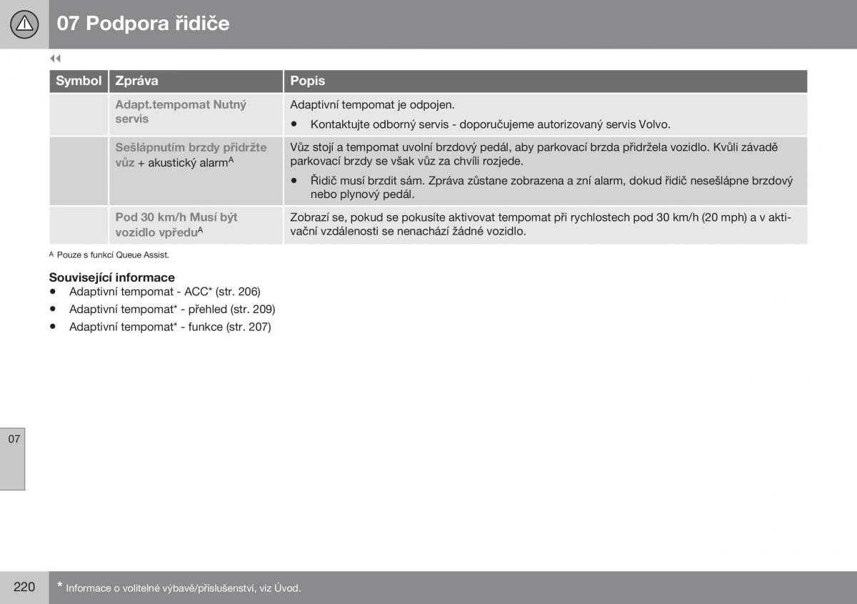 Volvo XC70 Cross Country II 2 navod k obsludze / page 222