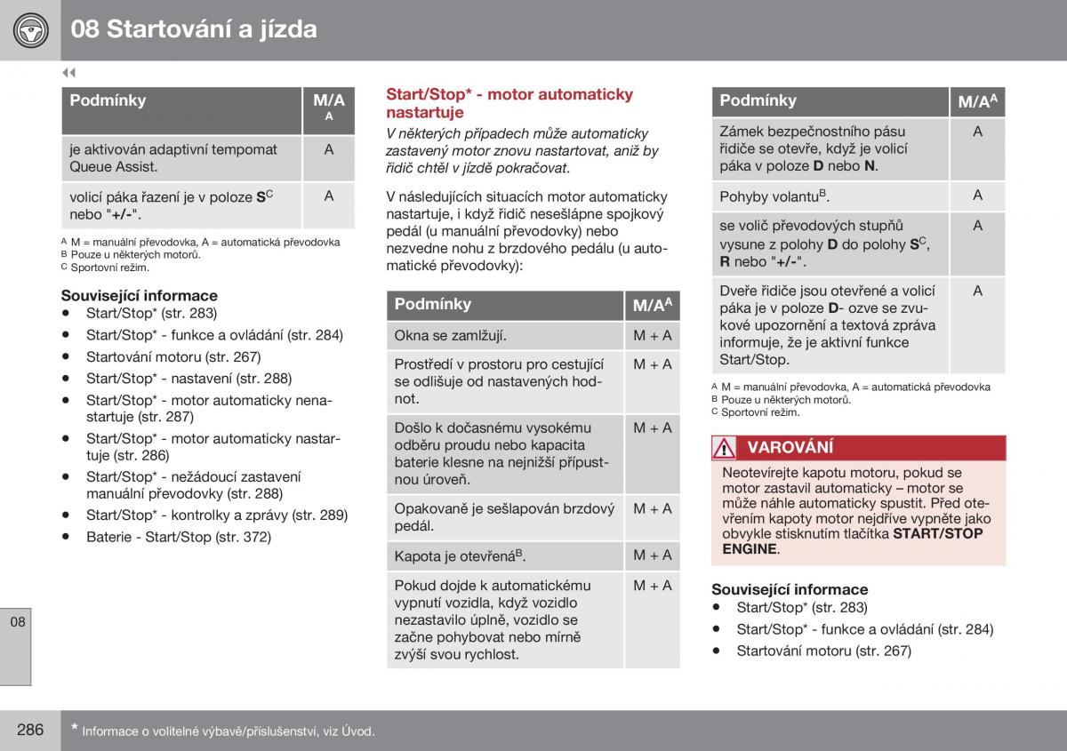 Volvo XC70 Cross Country II 2 navod k obsludze / page 288