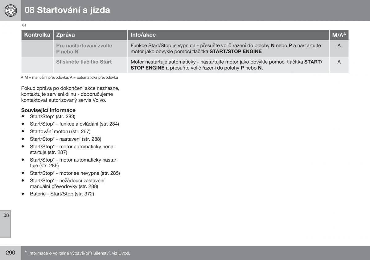 Volvo XC70 Cross Country II 2 navod k obsludze / page 292