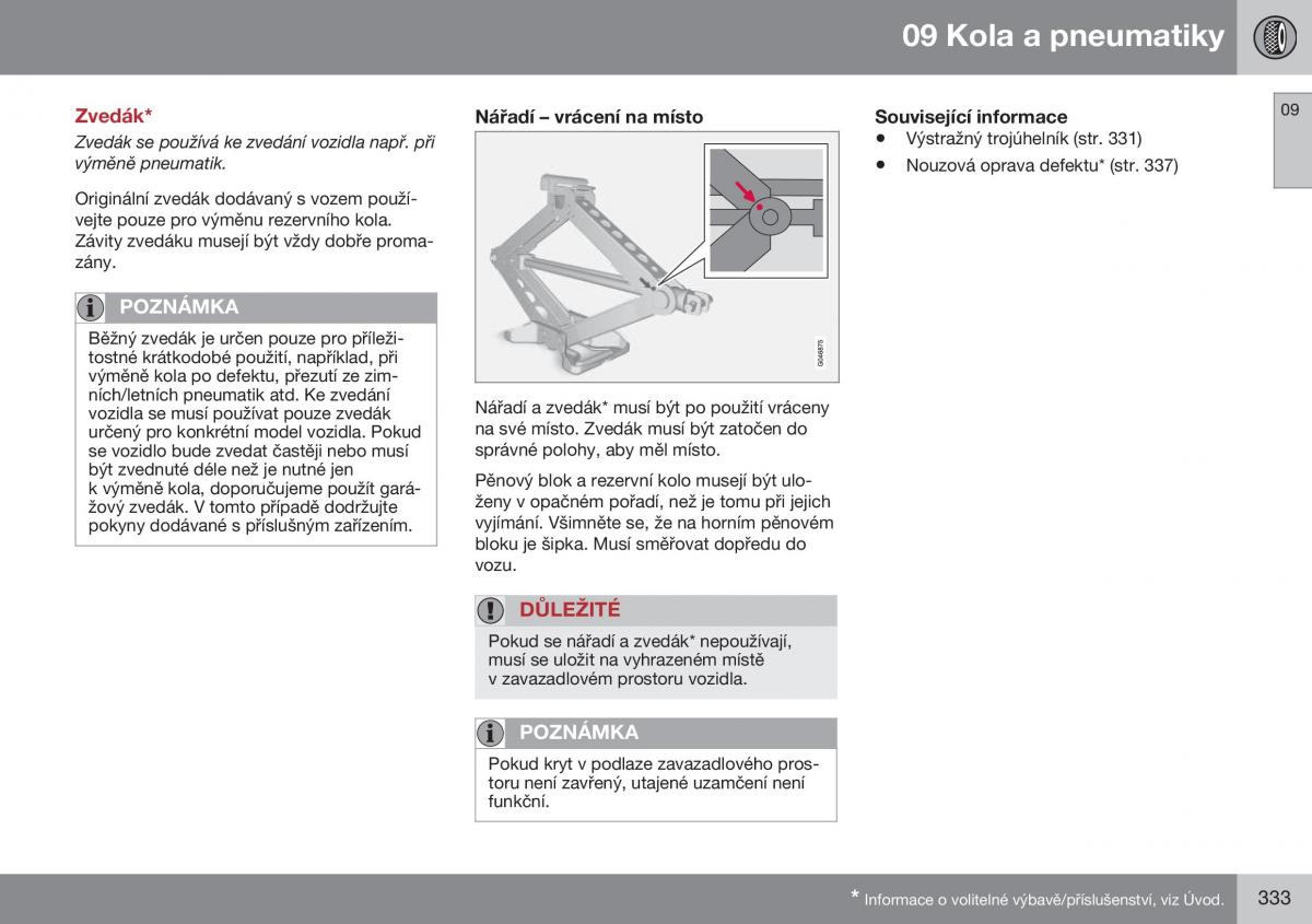 Volvo XC70 Cross Country II 2 navod k obsludze / page 335