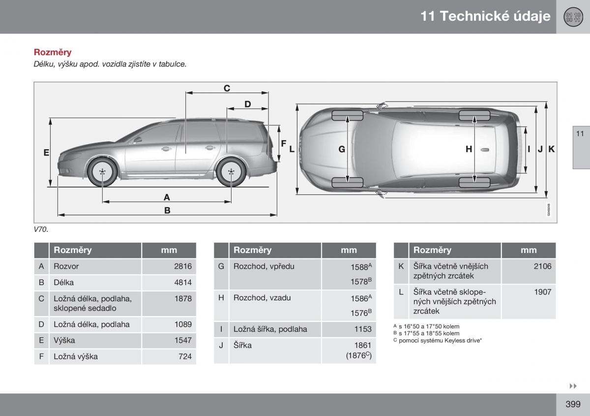 Volvo XC70 Cross Country II 2 navod k obsludze / page 401