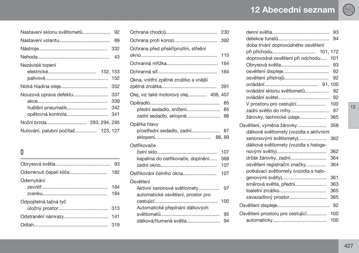 Volvo XC70 Cross Country II 2 navod k obsludze / page 429