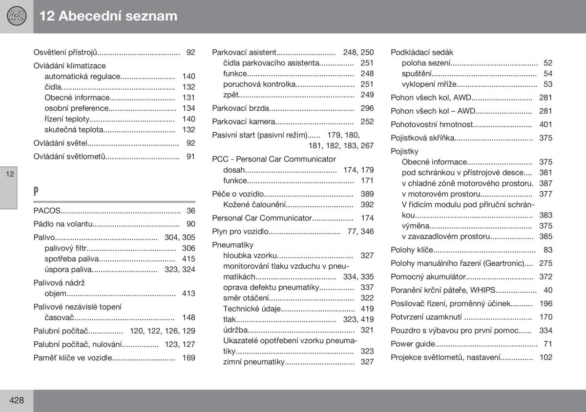 Volvo XC70 Cross Country II 2 navod k obsludze / page 430