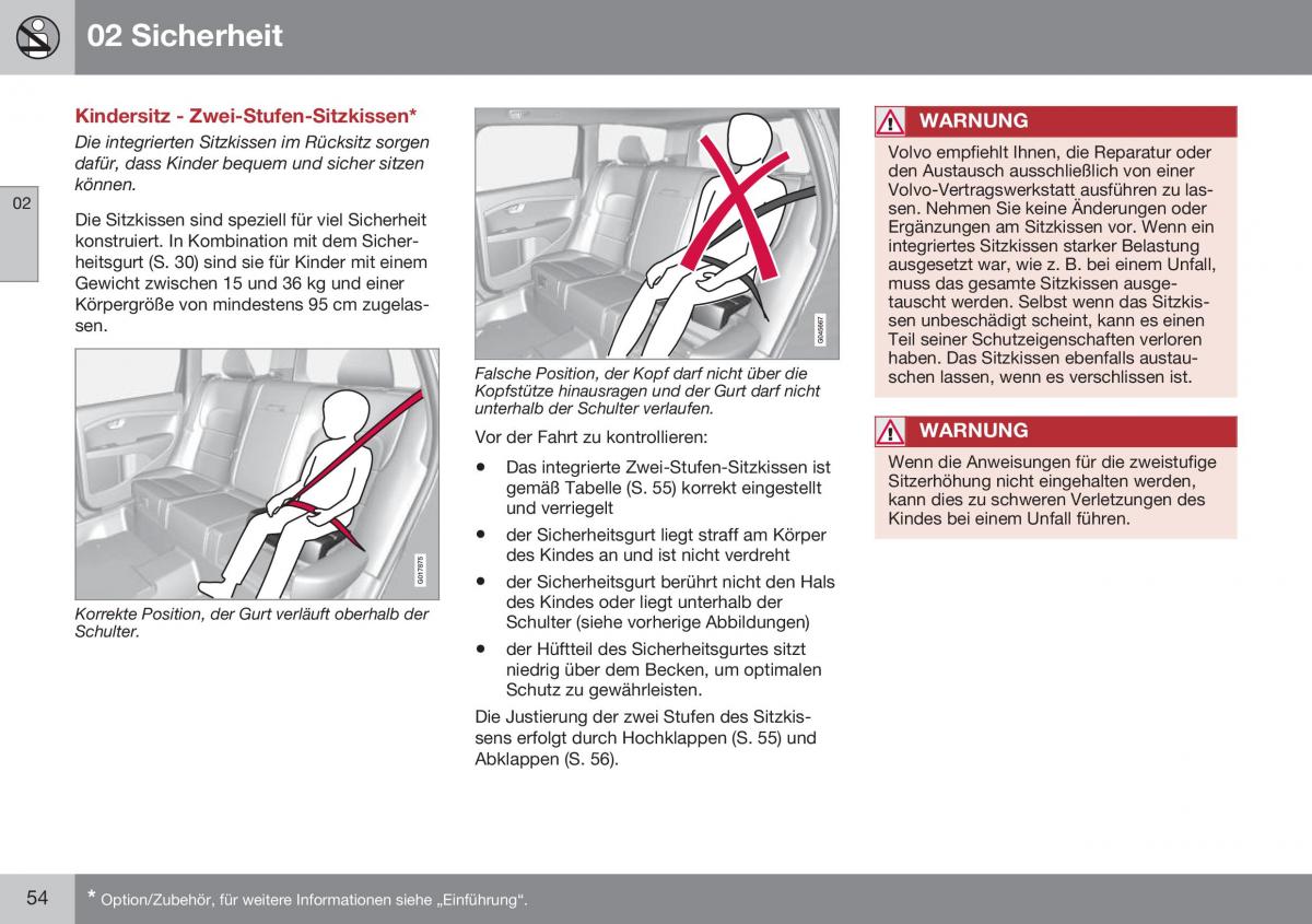 Volvo XC70 Cross Country II 2 Handbuch / page 56