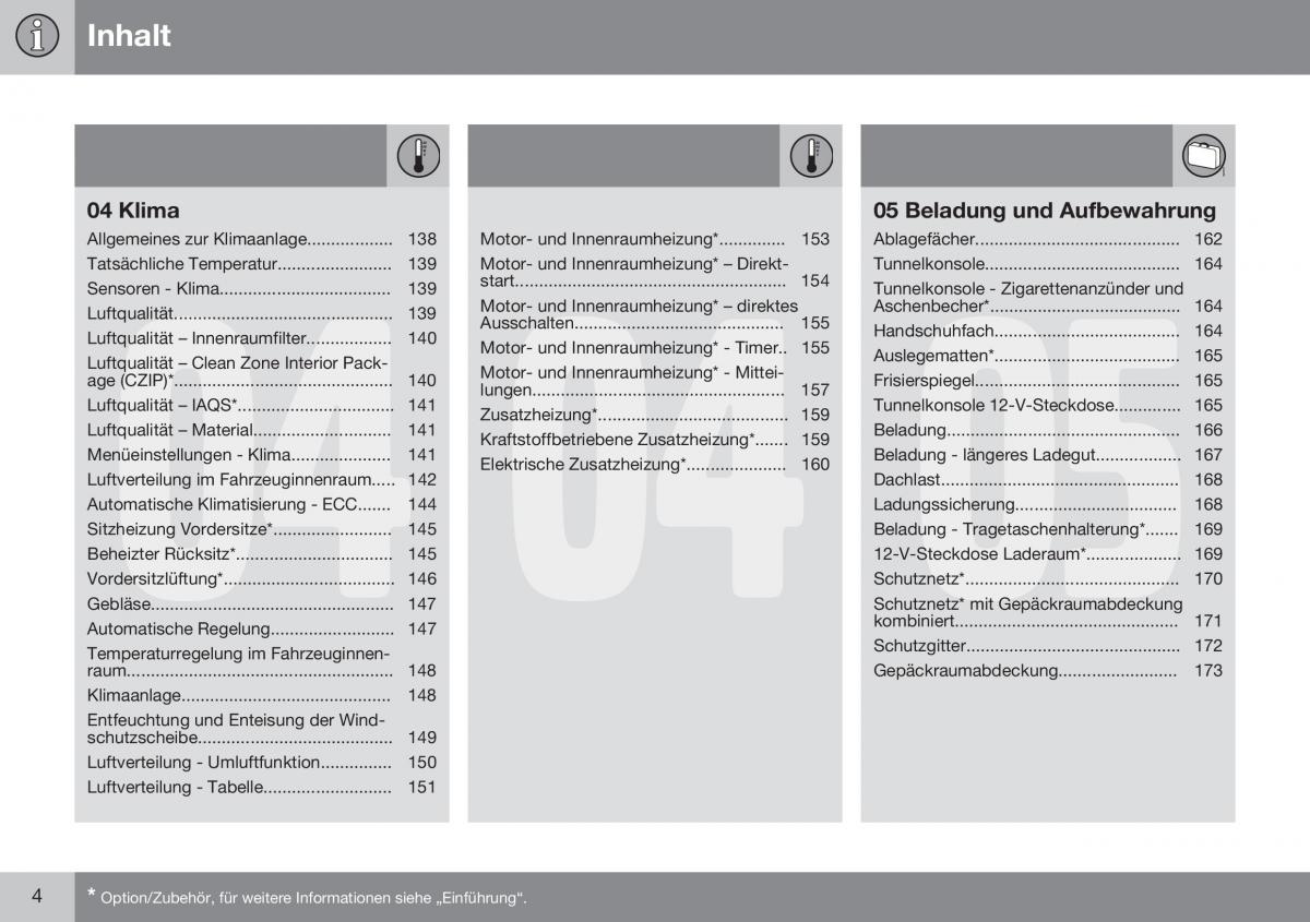 Volvo XC70 Cross Country II 2 Handbuch / page 6