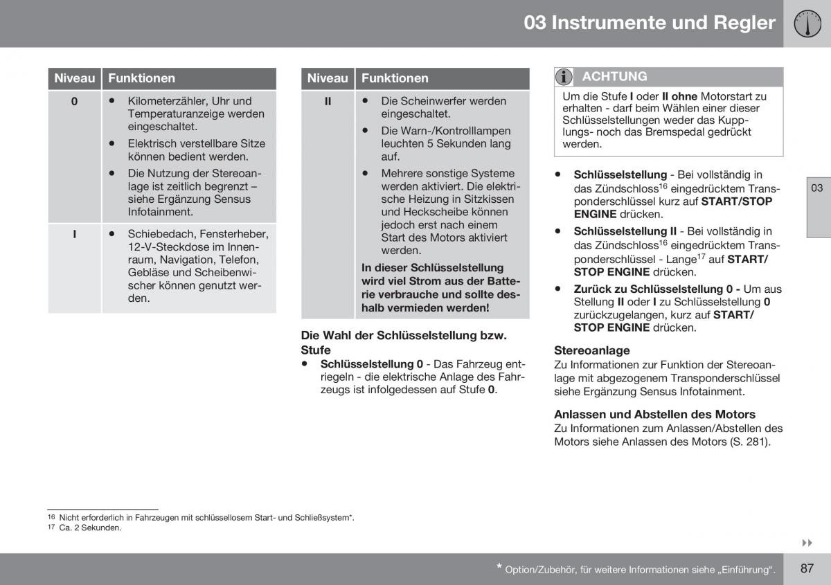 Volvo XC70 Cross Country II 2 Handbuch / page 89