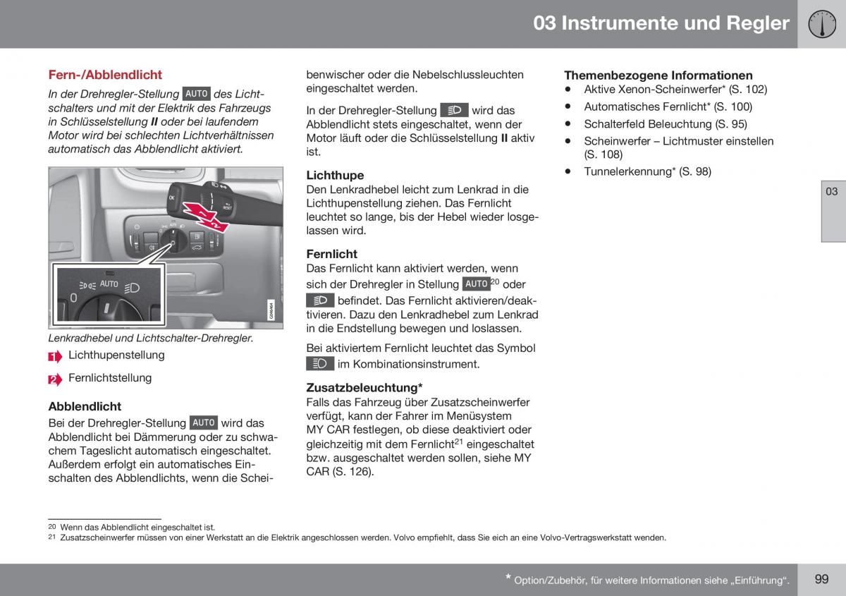 Volvo XC70 Cross Country II 2 Handbuch / page 101