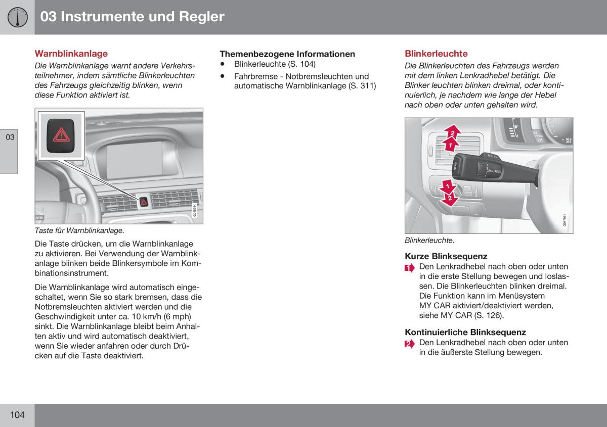 Volvo XC70 Cross Country II 2 Handbuch / page 106