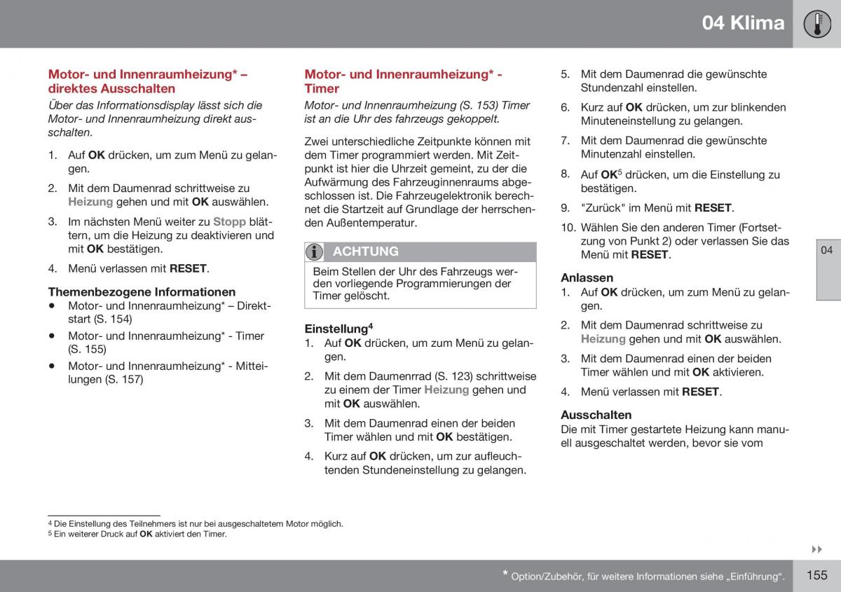 Volvo XC70 Cross Country II 2 Handbuch / page 157