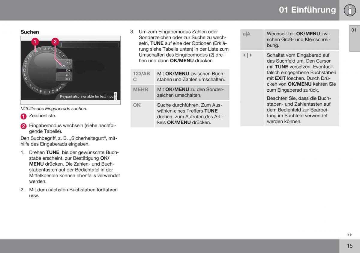 Volvo XC70 Cross Country II 2 Handbuch / page 17