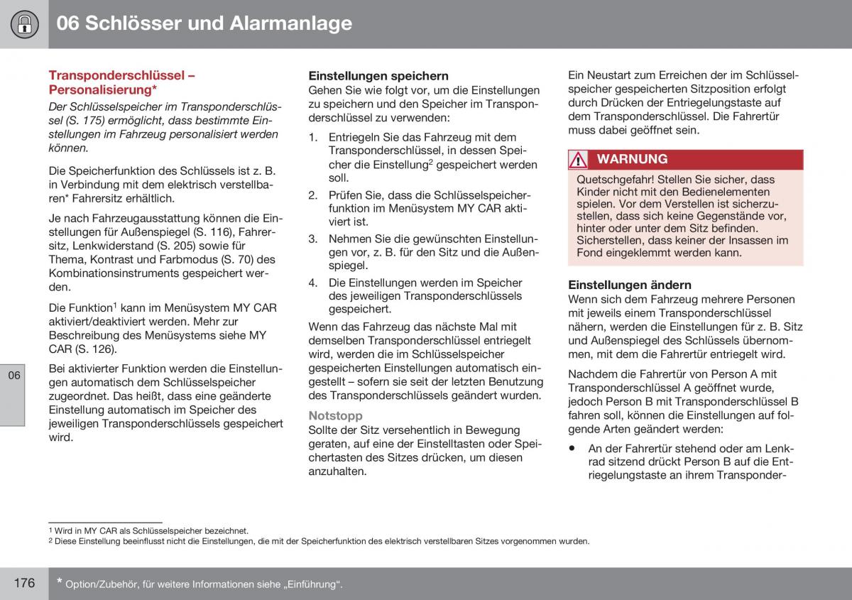 Volvo XC70 Cross Country II 2 Handbuch / page 178