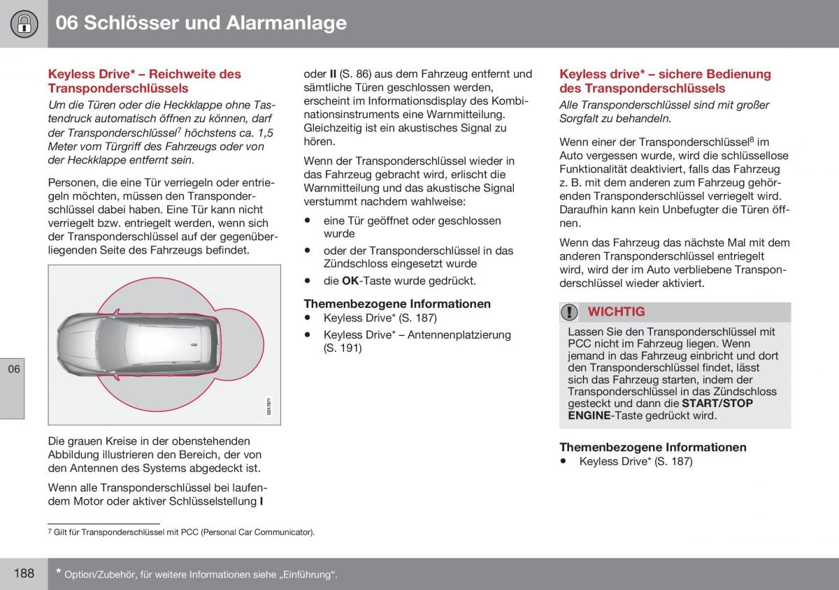 Volvo XC70 Cross Country II 2 Handbuch / page 190