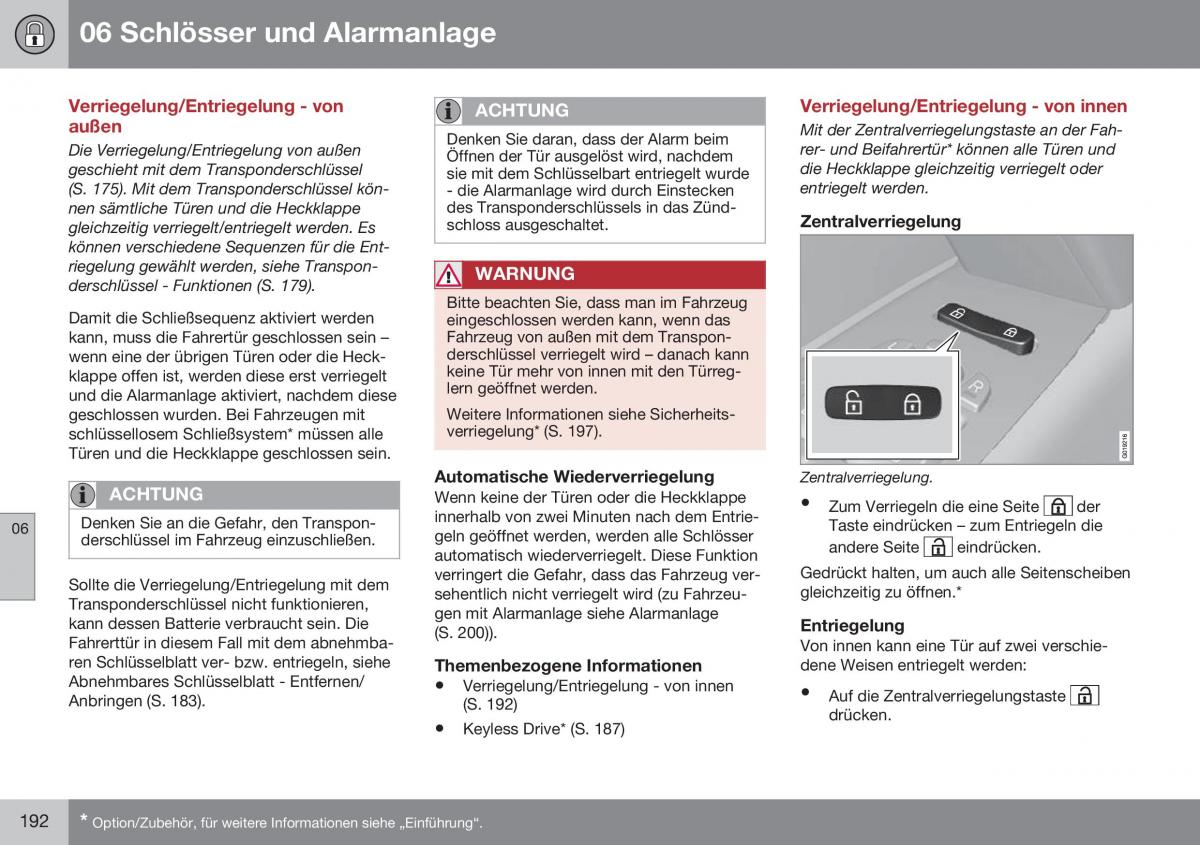 Volvo XC70 Cross Country II 2 Handbuch / page 194