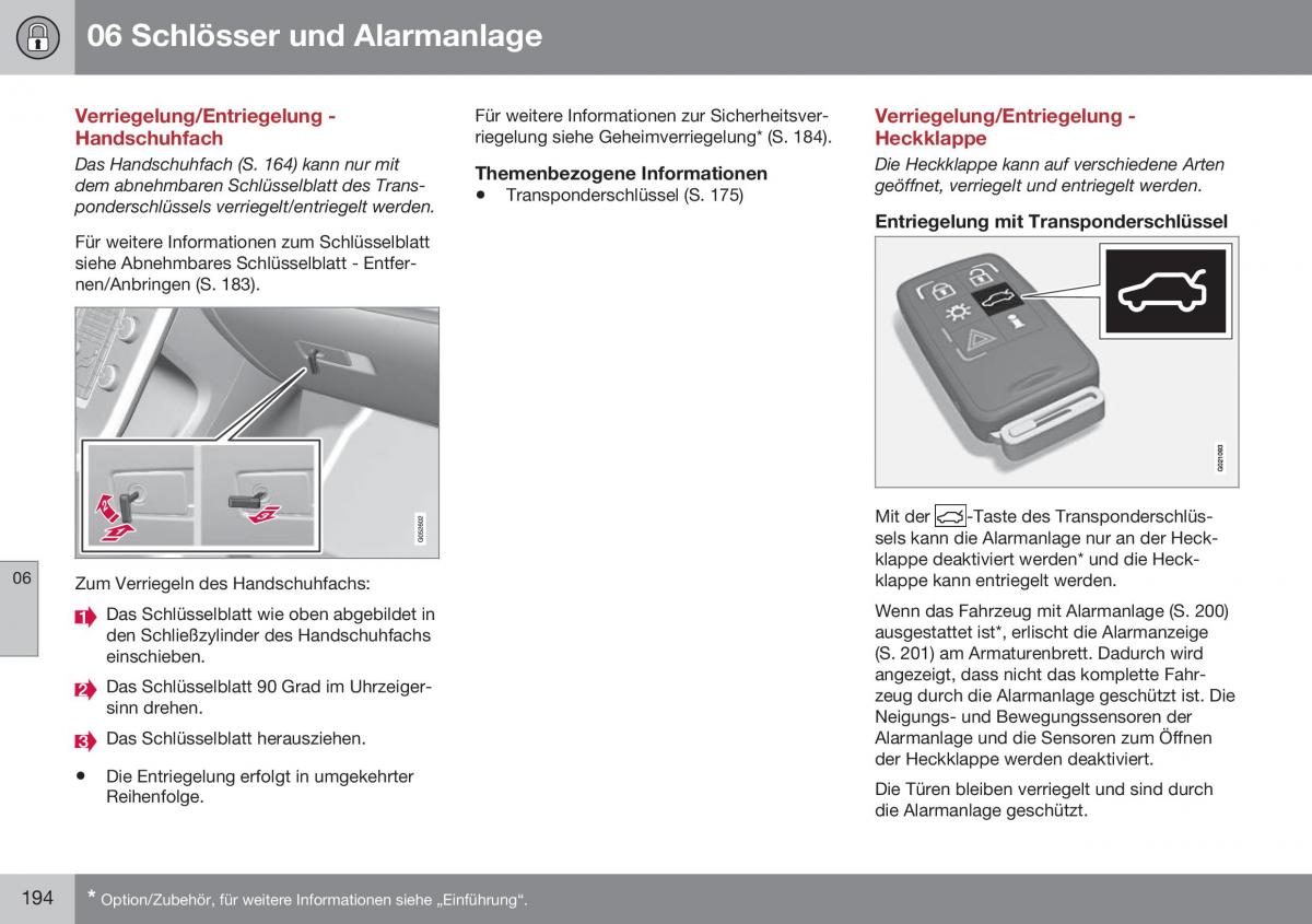 Volvo XC70 Cross Country II 2 Handbuch / page 196