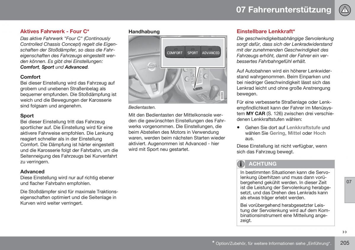 Volvo XC70 Cross Country II 2 Handbuch / page 207