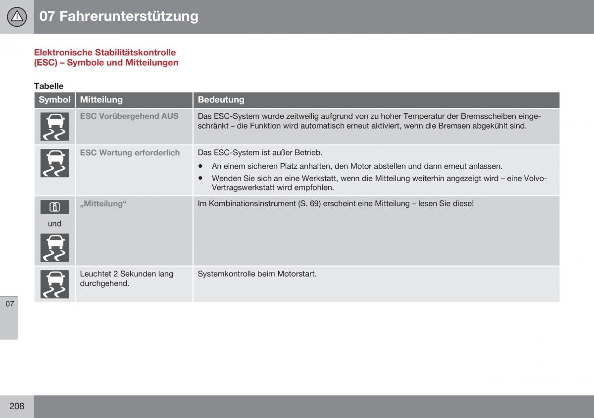 Volvo XC70 Cross Country II 2 Handbuch / page 210