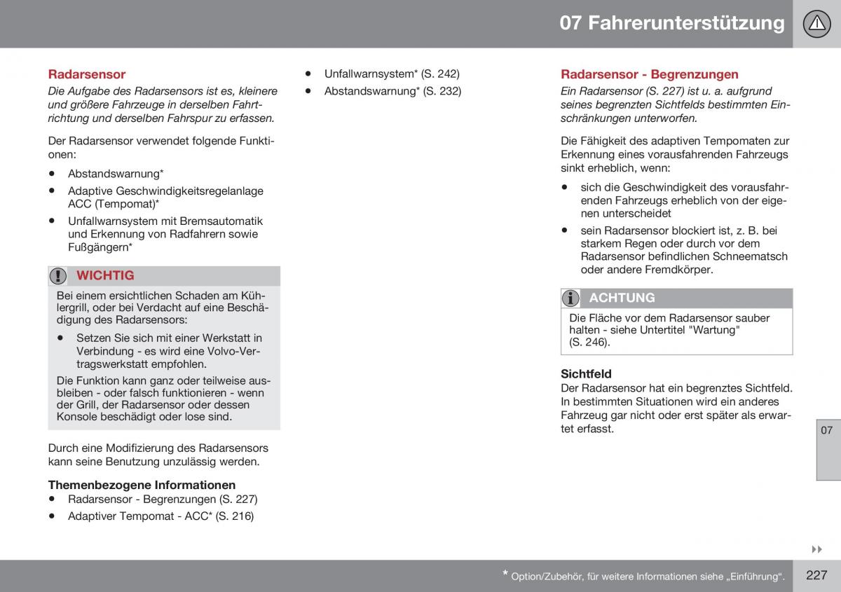 Volvo XC70 Cross Country II 2 Handbuch / page 229