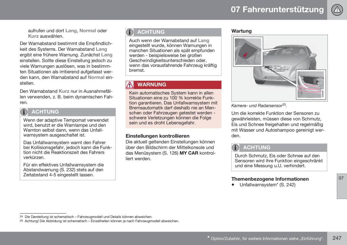 Volvo XC70 Cross Country II 2 Handbuch / page 249