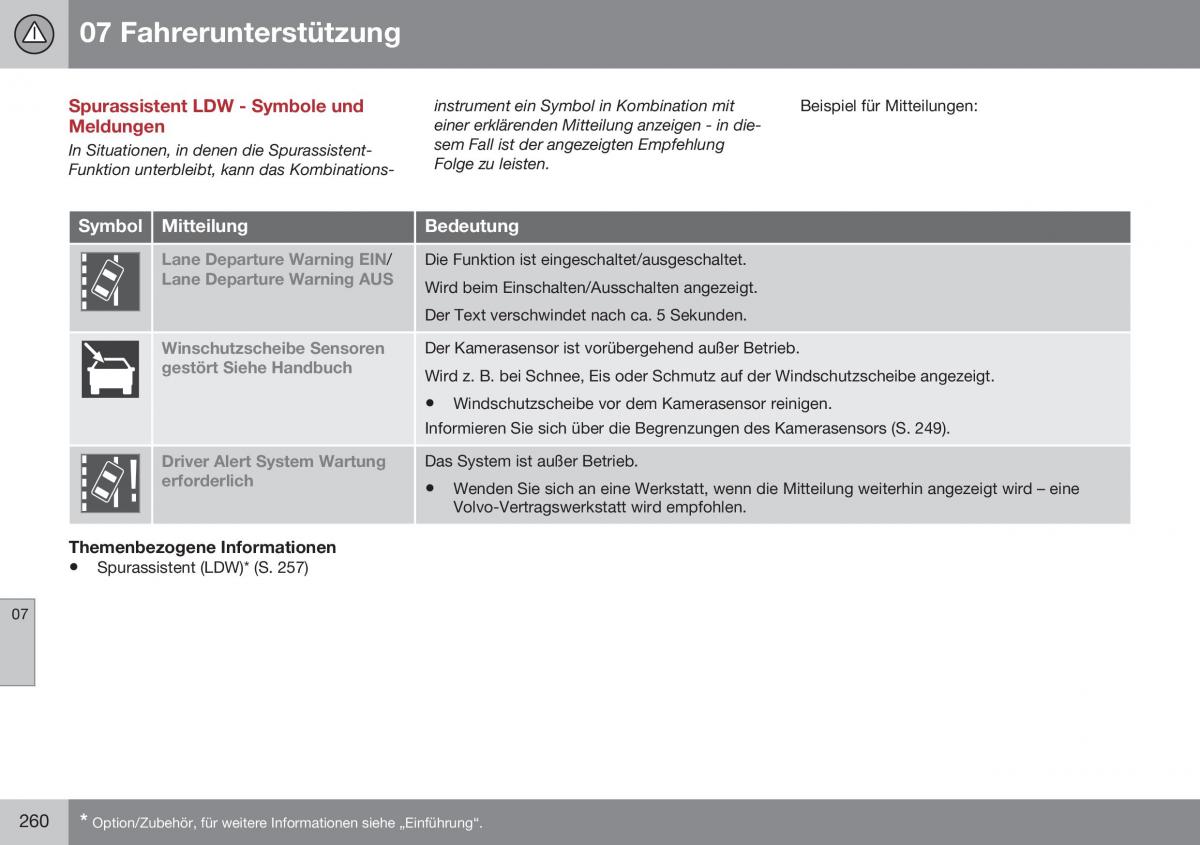 Volvo XC70 Cross Country II 2 Handbuch / page 262