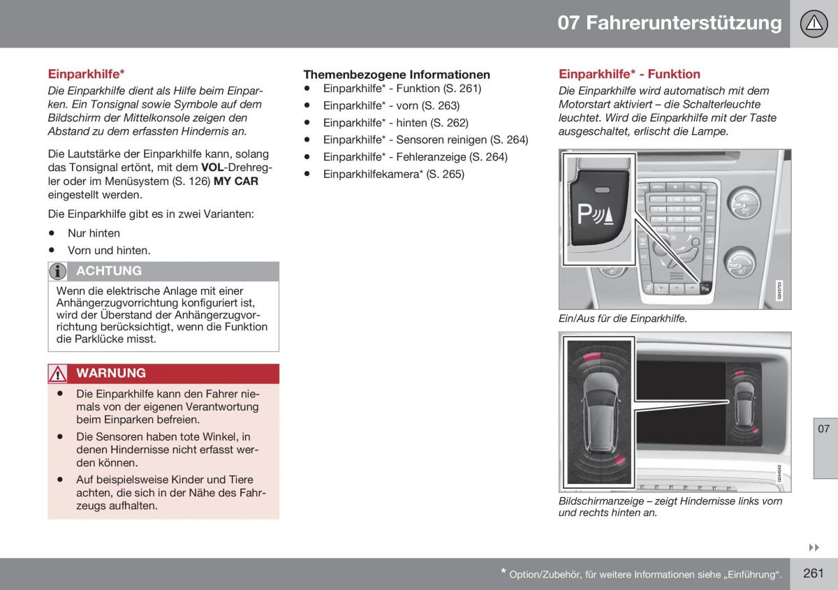 Volvo XC70 Cross Country II 2 Handbuch / page 263