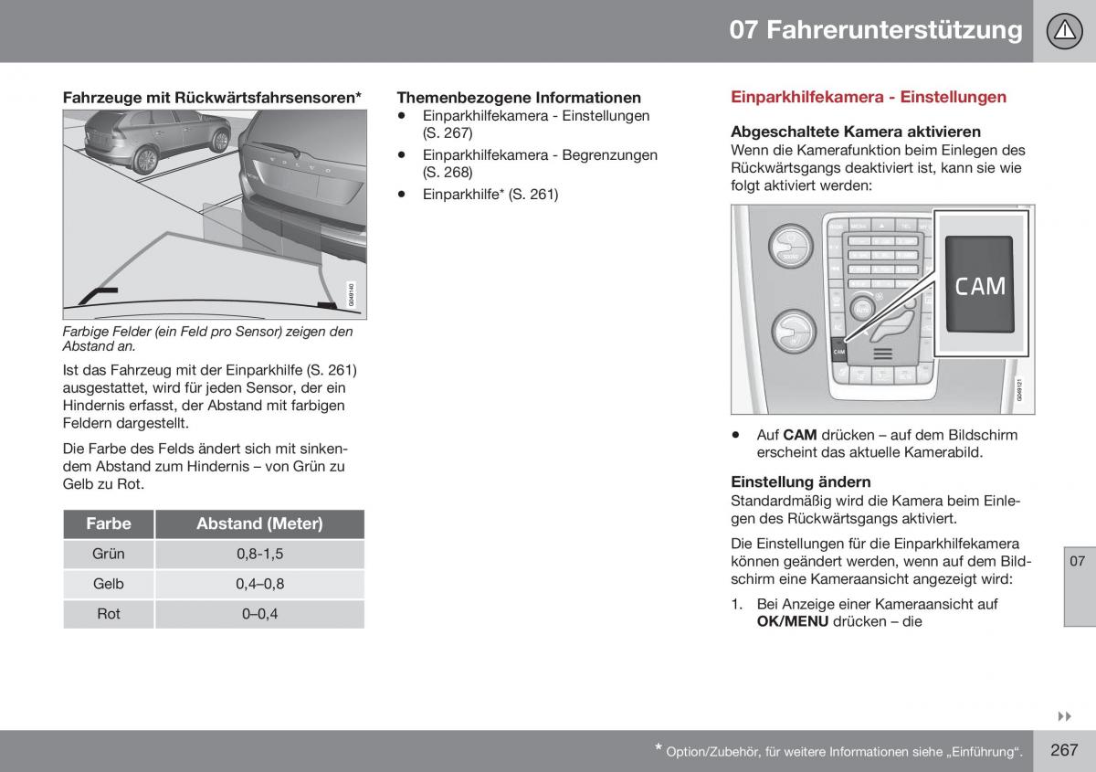 Volvo XC70 Cross Country II 2 Handbuch / page 269