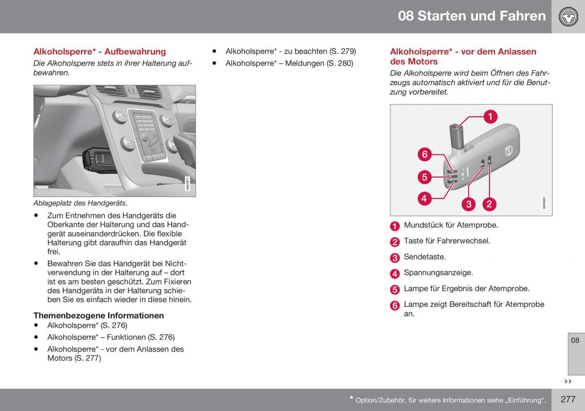 Volvo XC70 Cross Country II 2 Handbuch / page 279