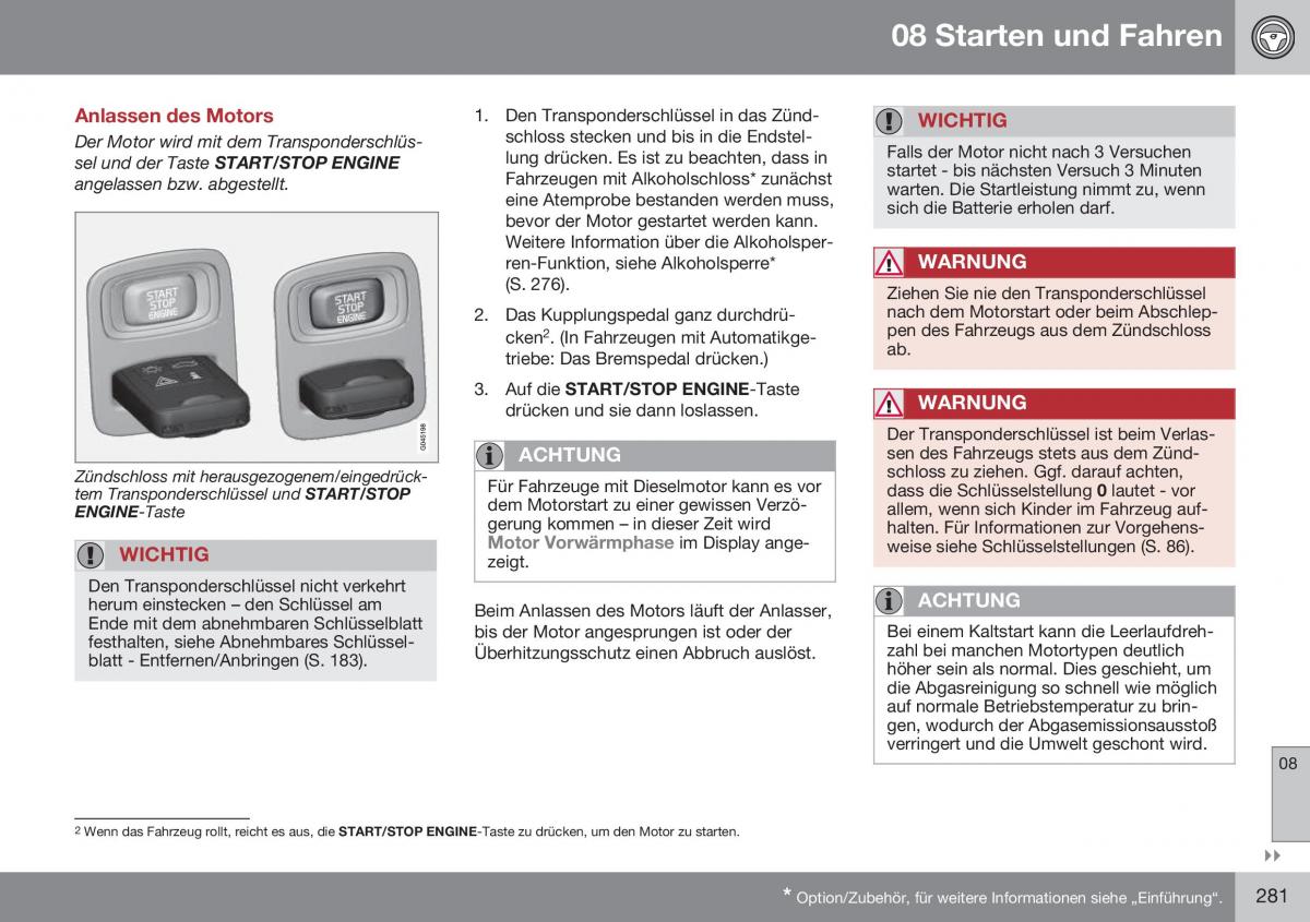 Volvo XC70 Cross Country II 2 Handbuch / page 283