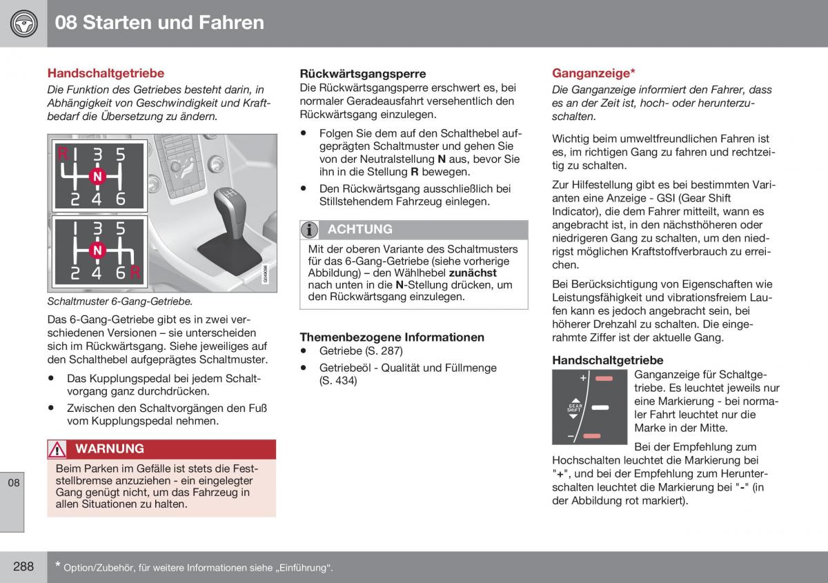 Volvo XC70 Cross Country II 2 Handbuch / page 290