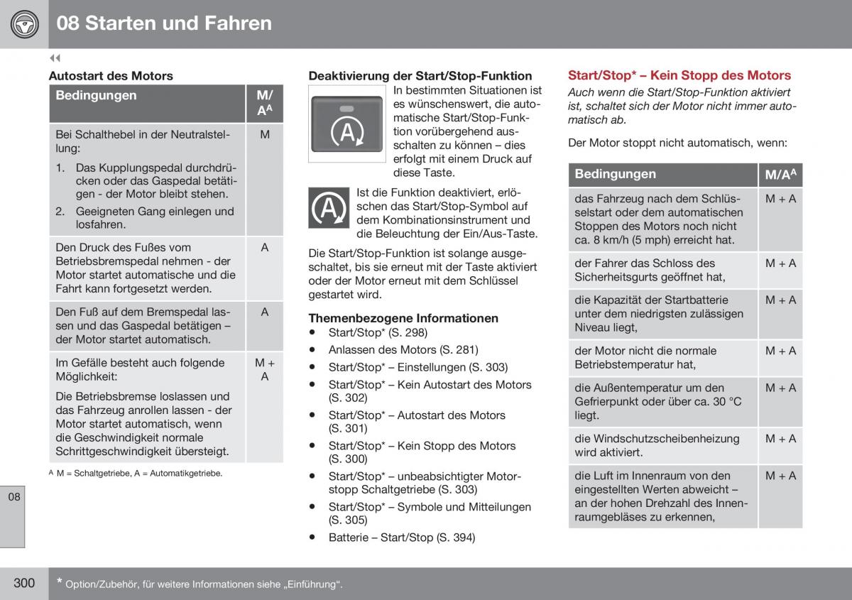 Volvo XC70 Cross Country II 2 Handbuch / page 302