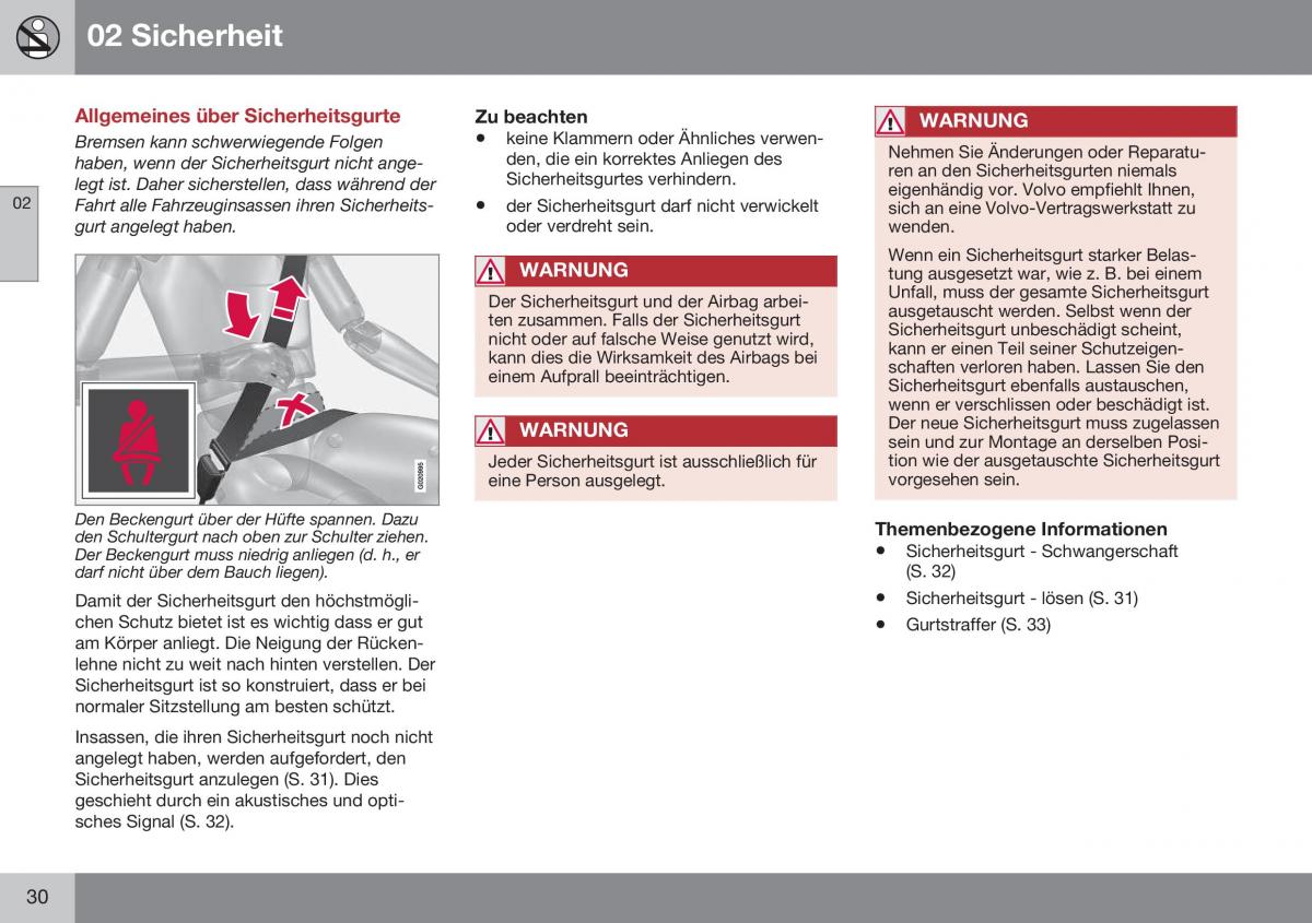 Volvo XC70 Cross Country II 2 Handbuch / page 32