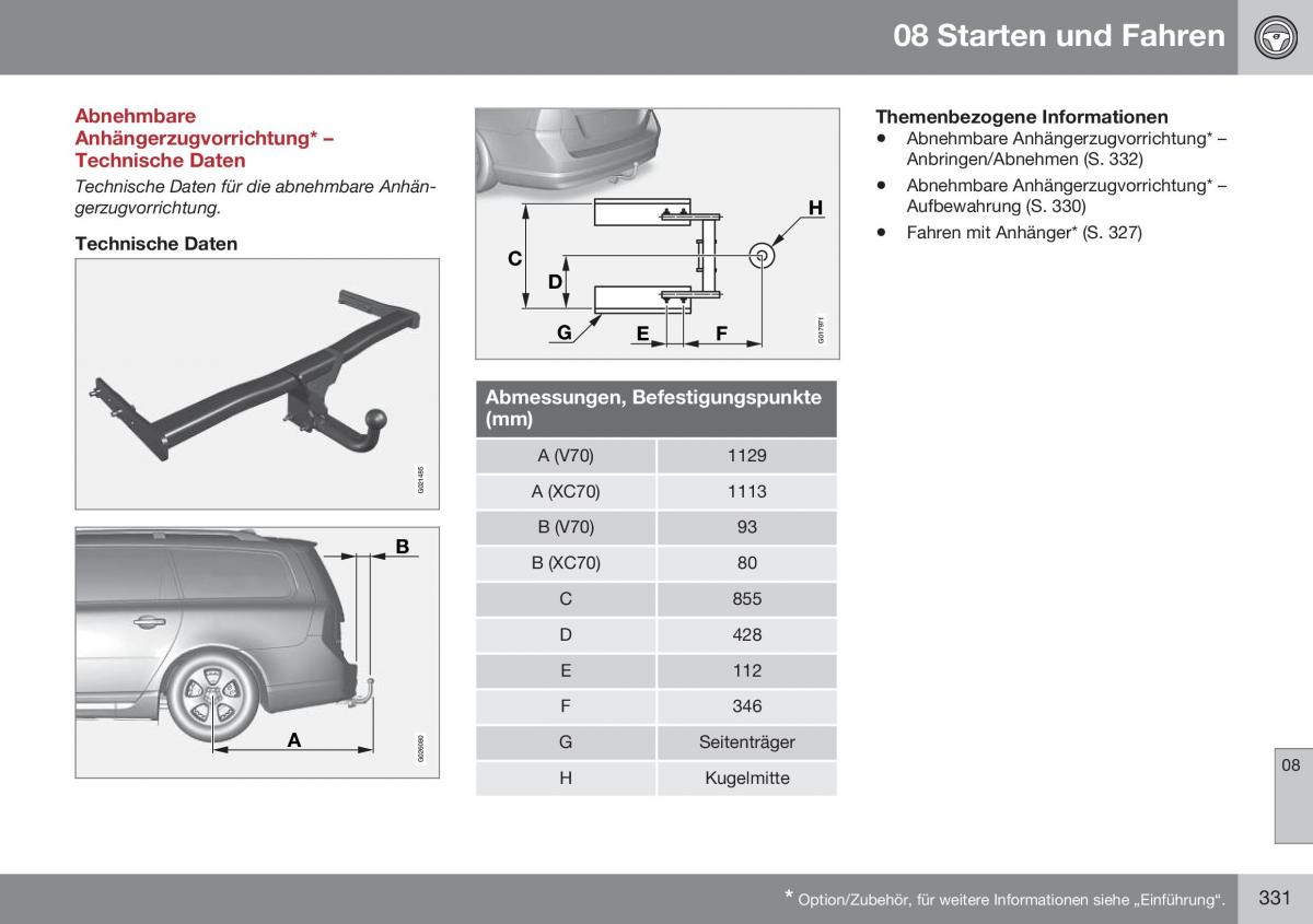 Volvo XC70 Cross Country II 2 Handbuch / page 333