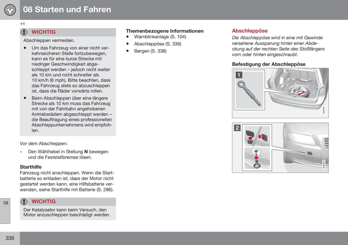 Volvo XC70 Cross Country II 2 Handbuch / page 338