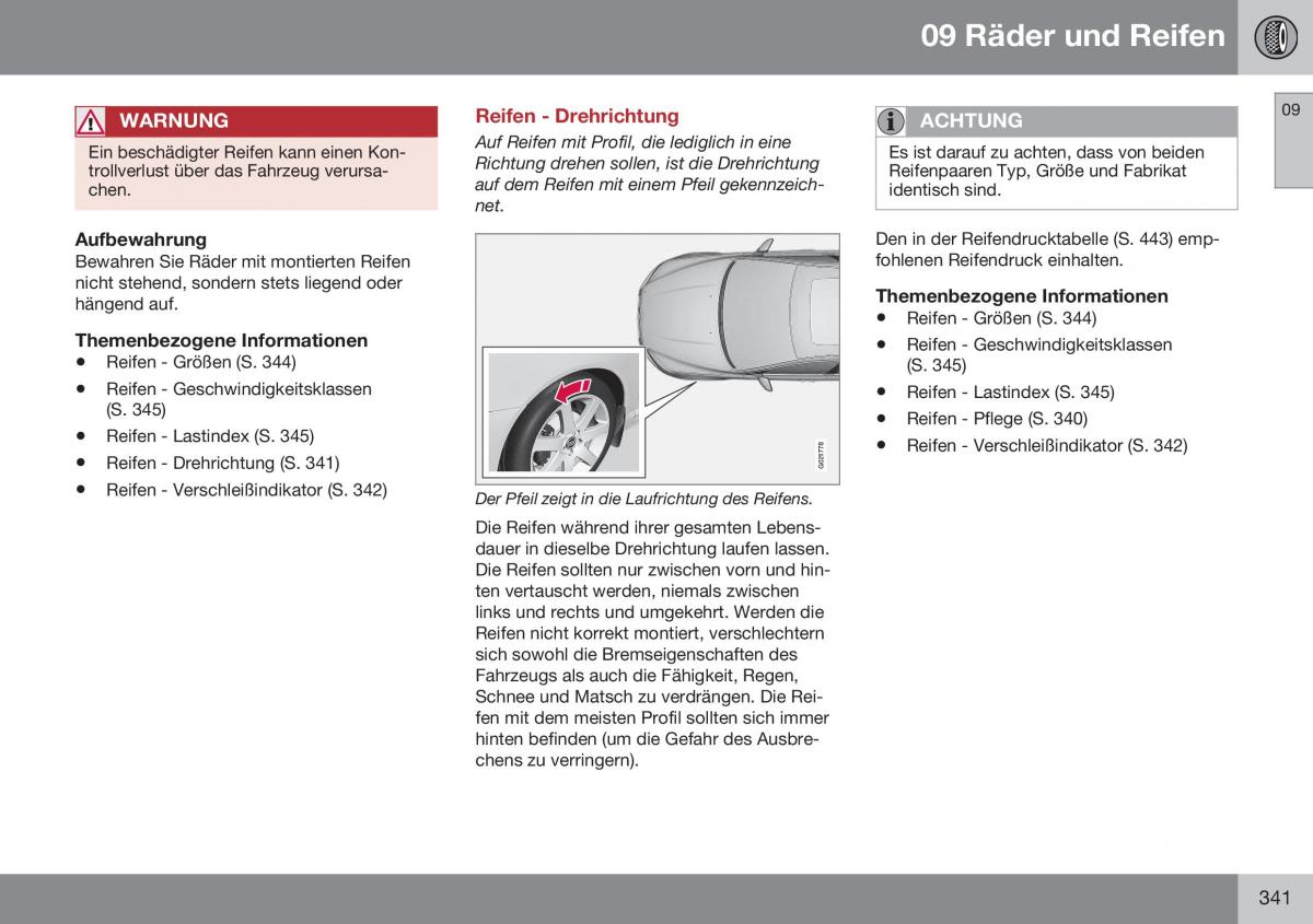 Volvo XC70 Cross Country II 2 Handbuch / page 343