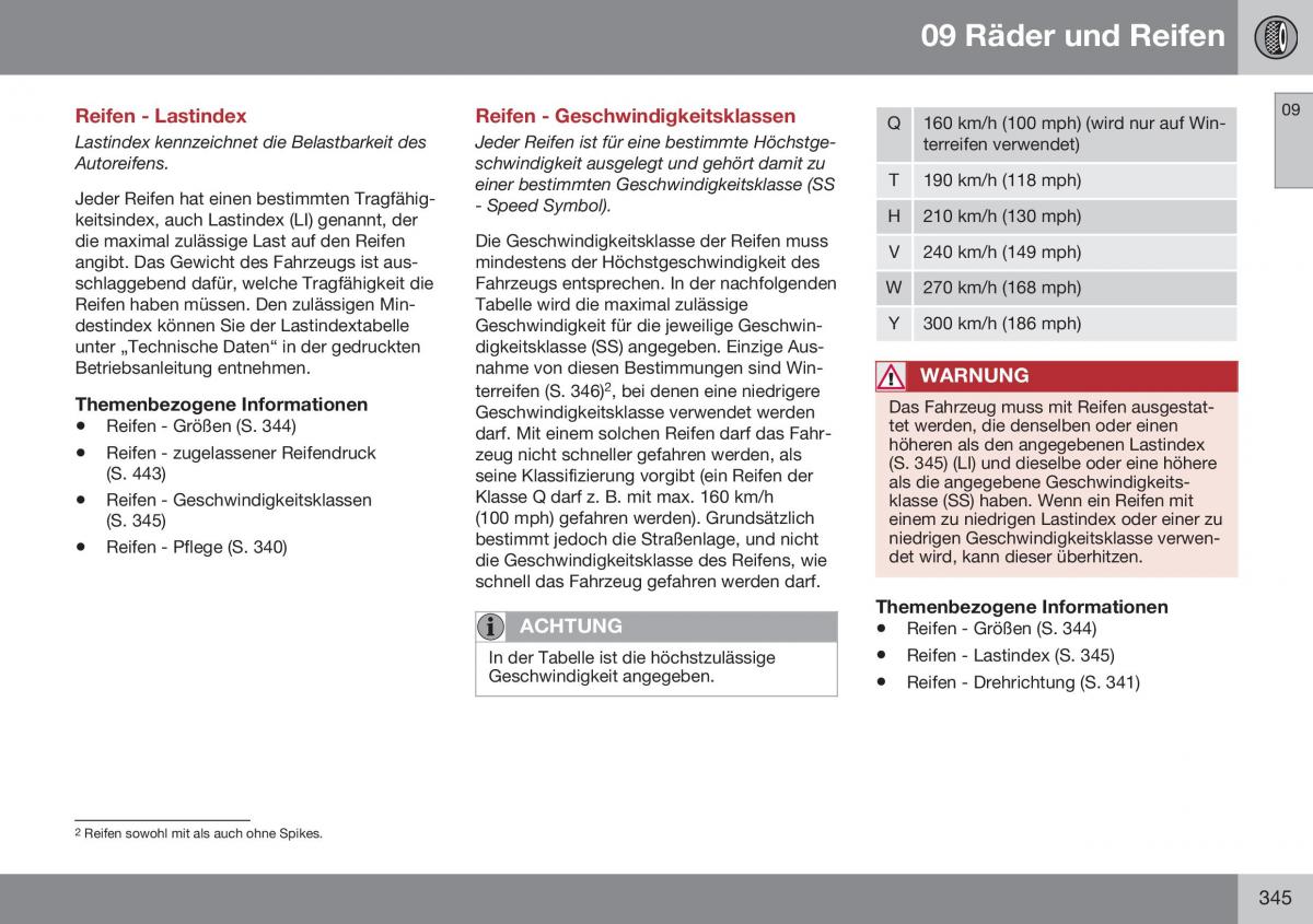 Volvo XC70 Cross Country II 2 Handbuch / page 347