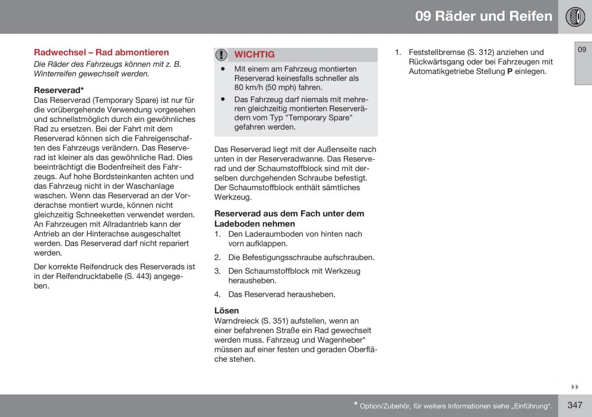 Volvo XC70 Cross Country II 2 Handbuch / page 349