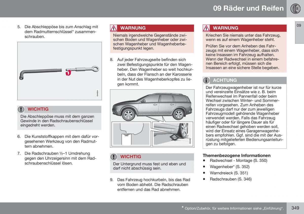 Volvo XC70 Cross Country II 2 Handbuch / page 351