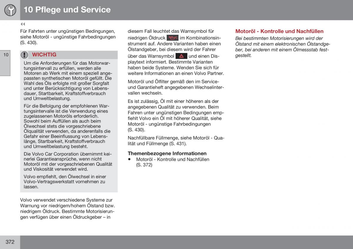 Volvo XC70 Cross Country II 2 Handbuch / page 374