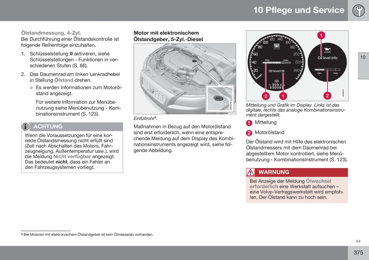 Volvo XC70 Cross Country II 2 Handbuch / page 377