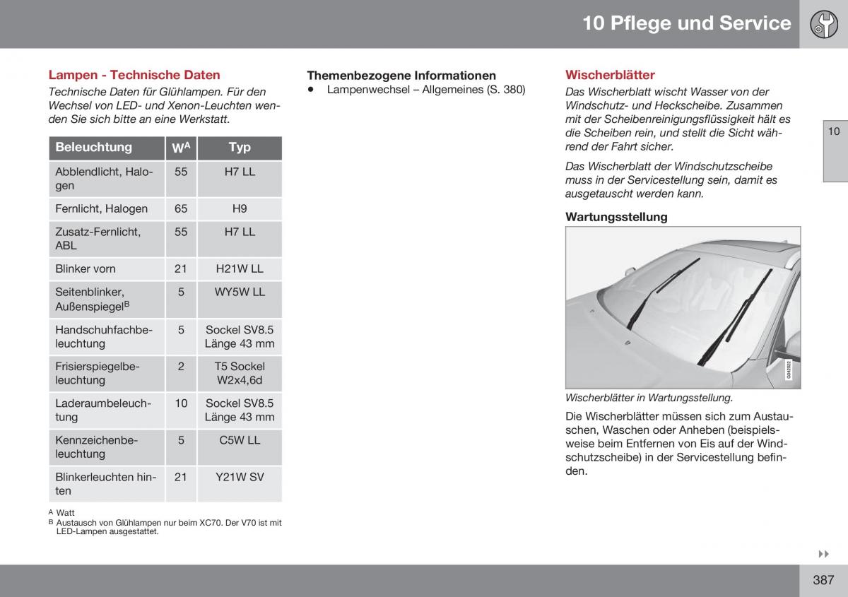 Volvo XC70 Cross Country II 2 Handbuch / page 389