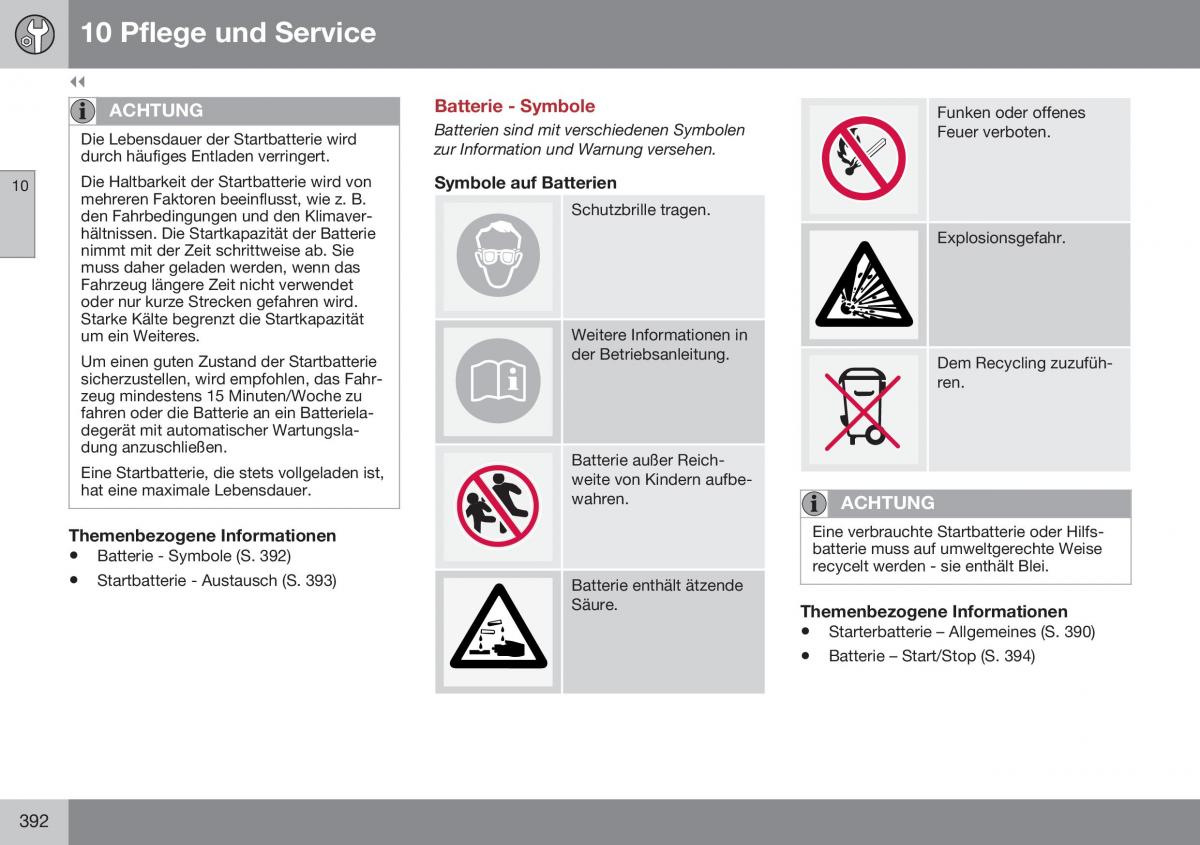 Volvo XC70 Cross Country II 2 Handbuch / page 394