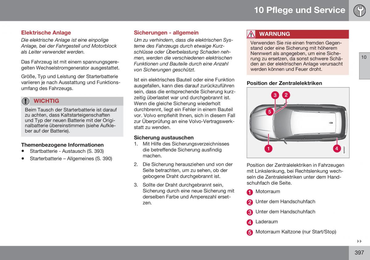 Volvo XC70 Cross Country II 2 Handbuch / page 399